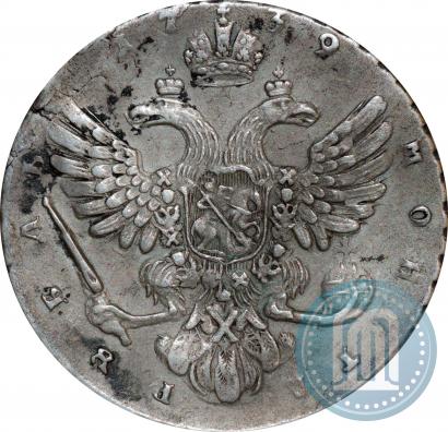 Фото 1 рубль 1739 года  "Московский тип"
