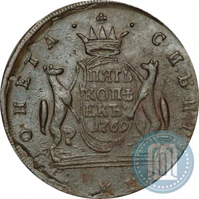 Picture 5 kopecks 1769 year КМ 