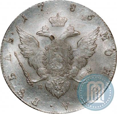 Фото 1 рубль 1786 года СПБ-ЯА 