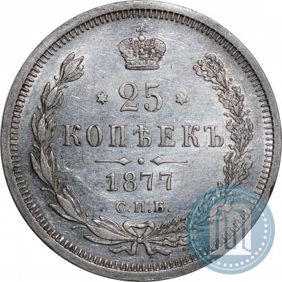 Фото 25 копеек 1877 года СПБ-НІ 