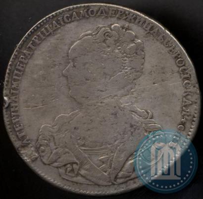 Picture 1 rouble 1725 year СПБ "Petersburg type, portrait turned to the left"