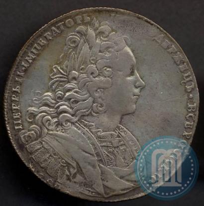 Фото 1 рубль 1727 года СПБ "Петербургский тип"