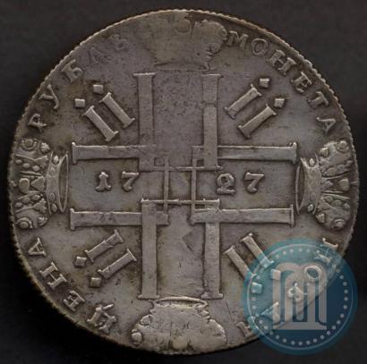 Фото 1 рубль 1727 года СПБ "Петербургский тип"