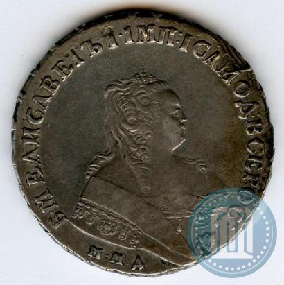 Фото 1 рубль 1749 года ММД 
