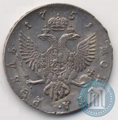 Фото 1 рубль 1751 года СПБ 