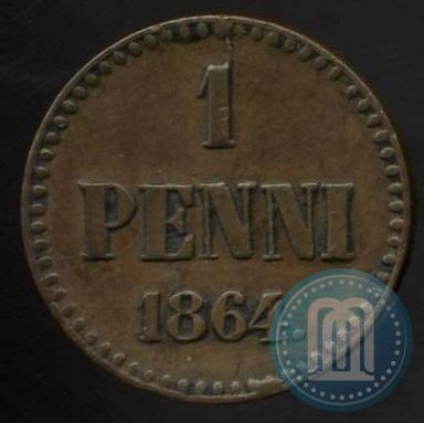 Picture 1 penni 1864 year  