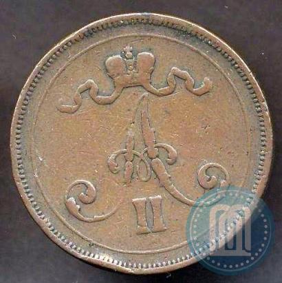 Фото 10 пенни 1875 года  