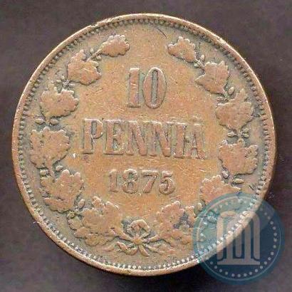 Фото 10 пенни 1875 года  