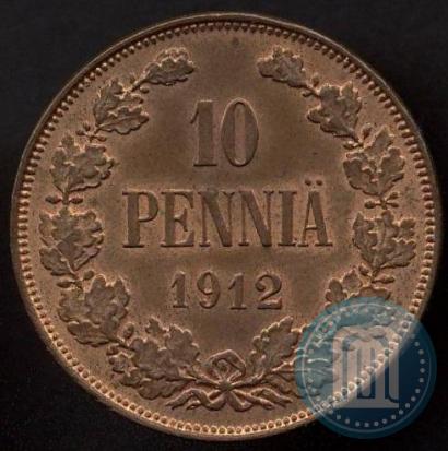 Фото 10 пенни 1912 года  