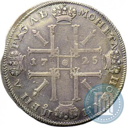 Picture 1 rouble 1725 year СПБ "Sun rouble, portrait in armour"