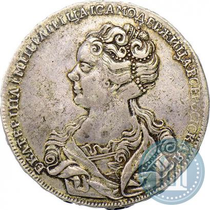 Фото 1 рубль 1726 года  "Московский тип, портрет влево"