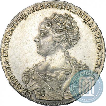 Фото 1 рубль 1726 года  "Московский тип, портрет влево"
