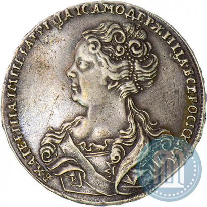 Фото 1 рубль 1726 года  "Московский тип, портрет влево"