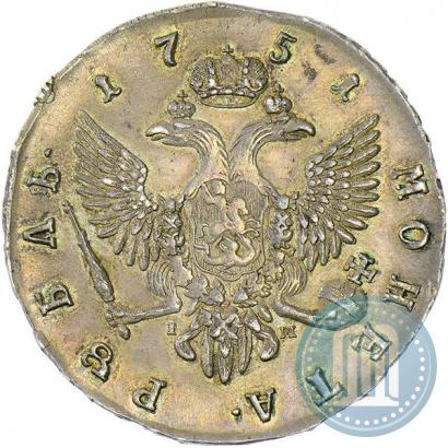 Picture 1 rouble 1751 year СПБ-IМ 