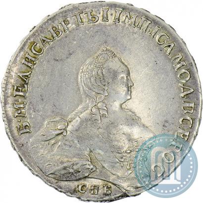 Picture 1 rouble 1754 year СПБ-IМ "Portrait by Benjamin Scott"