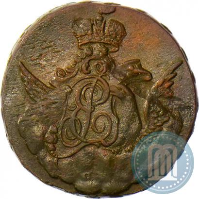 Picture 1 kopeck 1756 year  