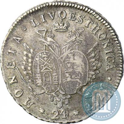 Picture 24 kopecks 1757 year  "For Livonia"