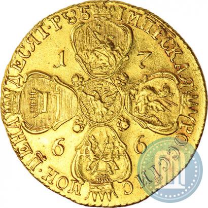 Picture 10 roubles 1766 year СПБ 