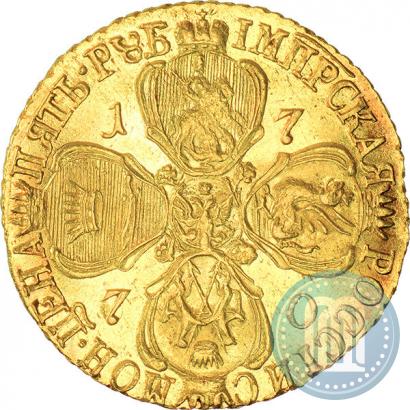 Фото 5 рублей 1770 года СПБ 