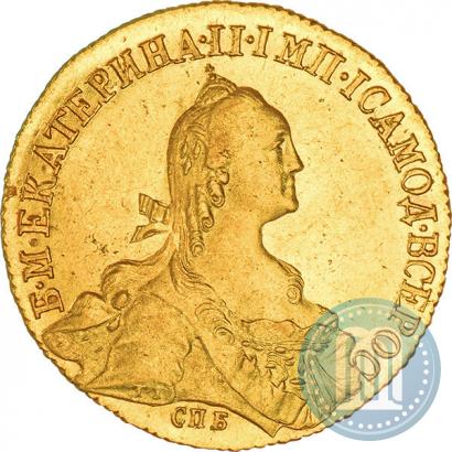 Фото 10 рублей 1772 года СПБ 