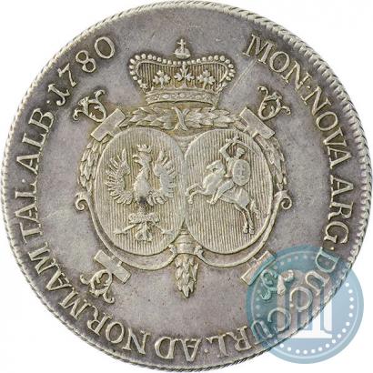 Фото Талер 1780 года  "Петр Бирон. Курляндия"