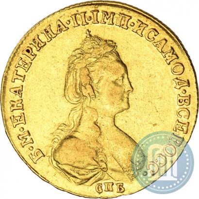 Фото 5 рублей 1782 года СПБ 