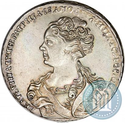 Фото 1 рубль 1726 года  "Московский тип, портрет влево"