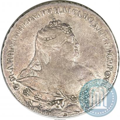 Фото 1 рубль 1737 года  "Работы Гедлингера"