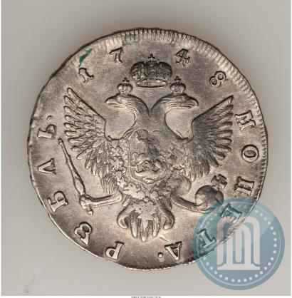 Фото 1 рубль 1748 года СПБ 