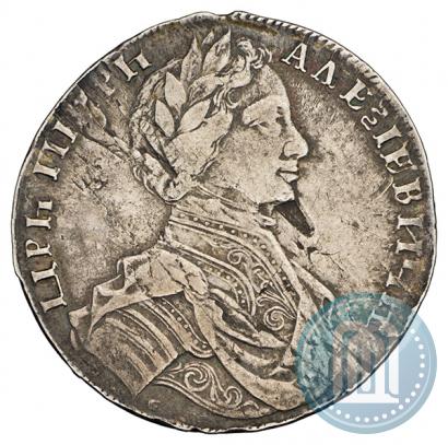 Фото 1 рубль 1712 года  "Портрет работы С. Гуэна"