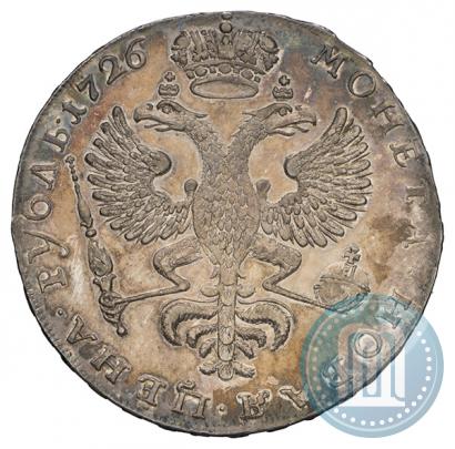 Picture 1 rouble 1726 year  "Moscow type, portrait turned to the left"