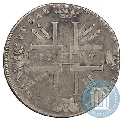 Фото 1 рубль 1727 года СПБ "Петербургский тип"
