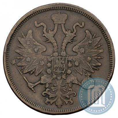 Picture 5 kopecks 1858 year ЕМ "Type of 1860-1867"