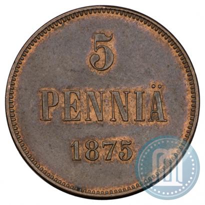 Picture 5 pennia 1875 year  