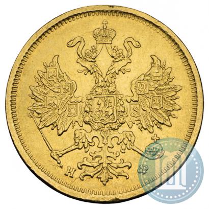 Фото 5 рублей 1880 года СПБ-НФ 