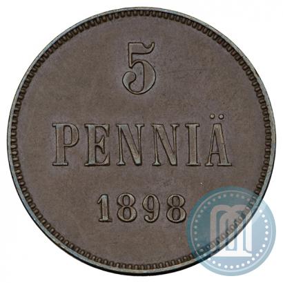 Фото 5 пенни 1898 года  
