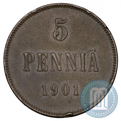 Фото 5 пенни 1901 года  