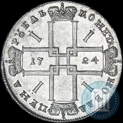 Фото 1 рубль 1724 года  "Портрет в античных доспехах"