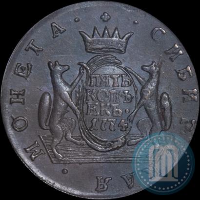 Фото 5 копеек 1774 года КМ 
