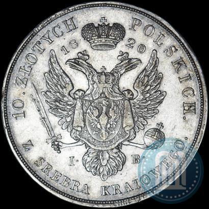 Picture 10 złotych 1820 year IB 