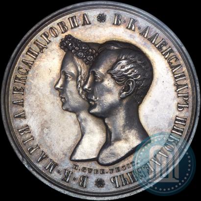 Picture Medal 1841 year H. GUBE. FECIT "In the memory of the wedding of the crown prince"