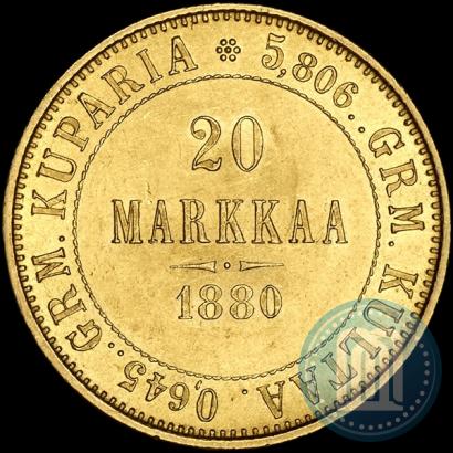 Picture 20 markkaa 1880 year S 