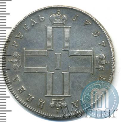 Фото 1 рубль 1797 года СМ-ФЦ "Утяжеленный"