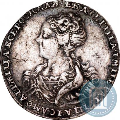 Фото Полтина 1726 года  "Московский тип, портрет влево"