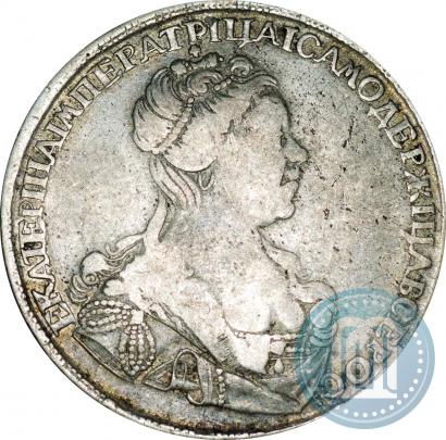 Фото Полтина 1727 года СПБ "Петербургский тип, портрет вправо"