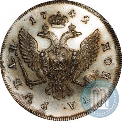 Фото 1 рубль 1742 года СПБ 