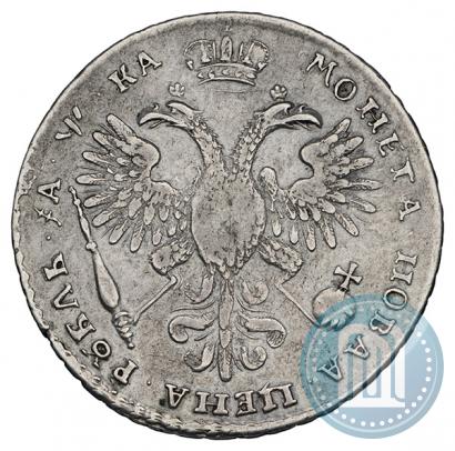 Фото 1 рубль 1721 года K "Портрет в наплечниках"