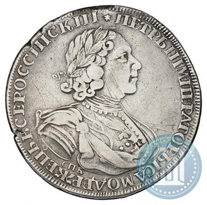 Фото 1 рубль 1725 года СПБ "Солнечный в латах"