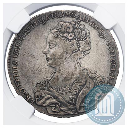 Picture 1 rouble 1725 year  "Moscow type, portrait turned to the left"