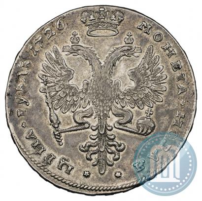 Picture 1 rouble 1726 year  "Moscow type, portrait turned to the right"